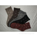 Colorful Knitted Acrylic Womens Wool Socks Polyester Jacquard For Winter